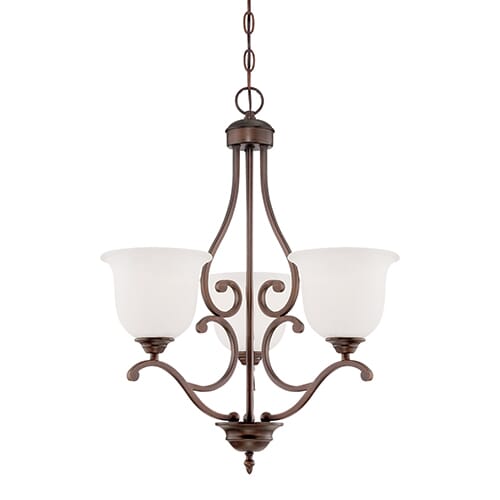 Millennium Lighting Courtney Lakes 3-Light Chandelier in Rubbed Bronze