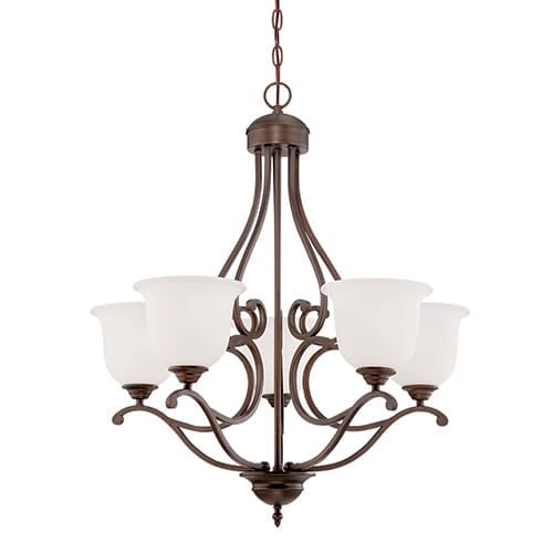 Millennium Lighting Courtney Lakes 5-Light Chandelier in Rubbed Bronze