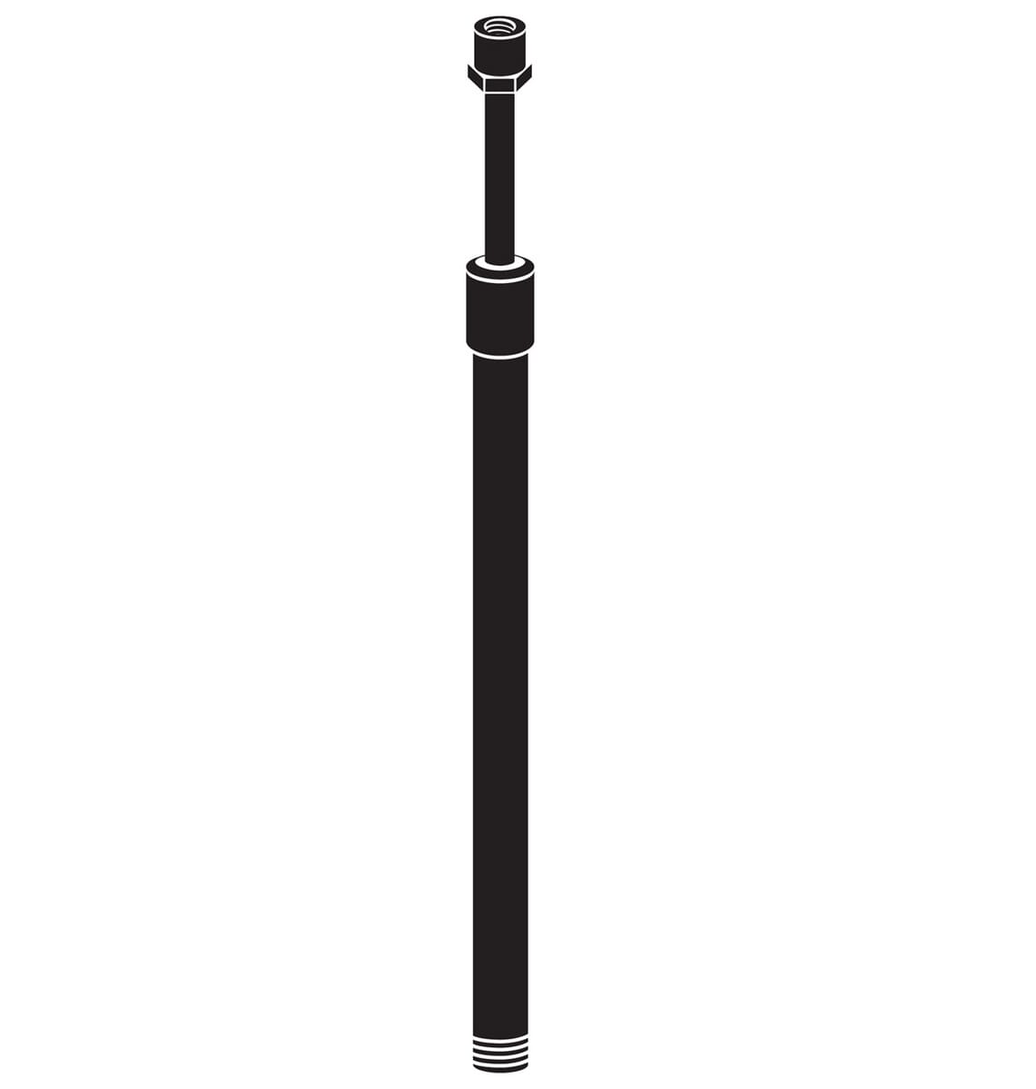 Kichler Landscape Adjustable Height Stems in Textured Black