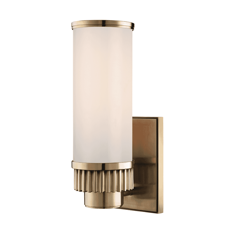 Hudson Valley Harper 5" Bathroom Vanity Light in Aged Brass