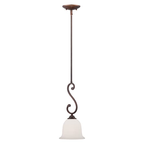 Millennium Lighting Courtney Lakes 1-Light Mini-Pendant in Rubbed Bronze