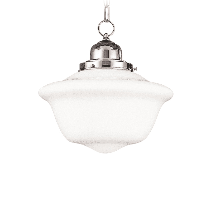 Hudson Valley Edison Collection 12" Pendant Light in Polished Nickel