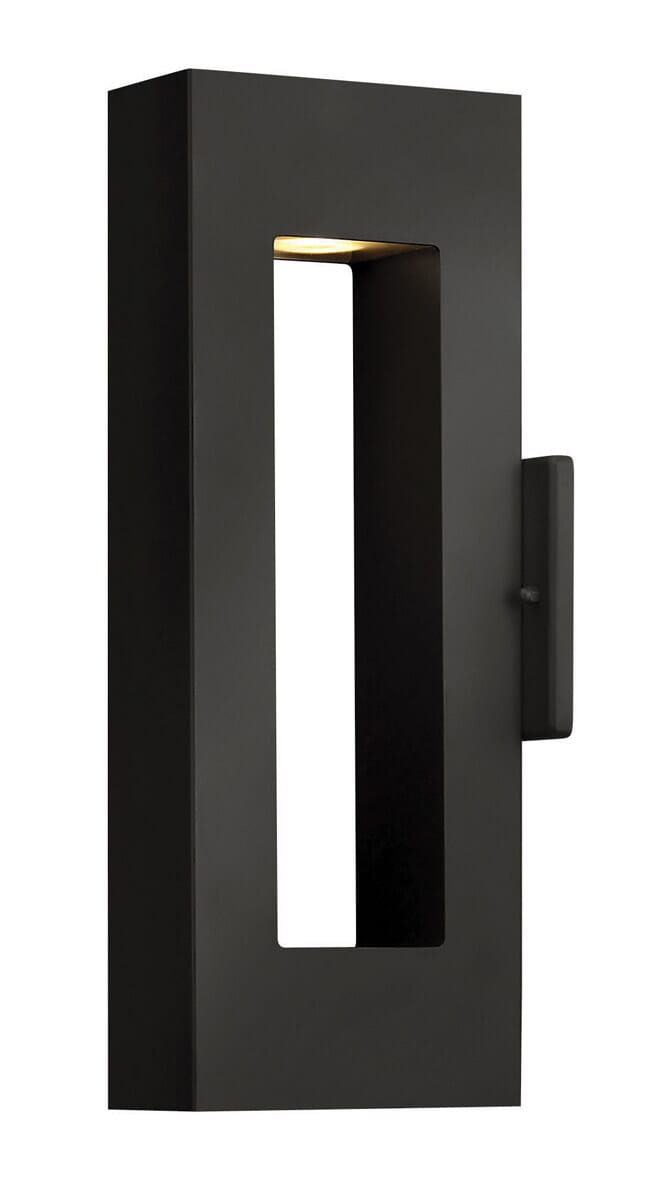 Hinkley Atlantis Dark Sky LED 16" Outdoor Wall Light in Satin Black