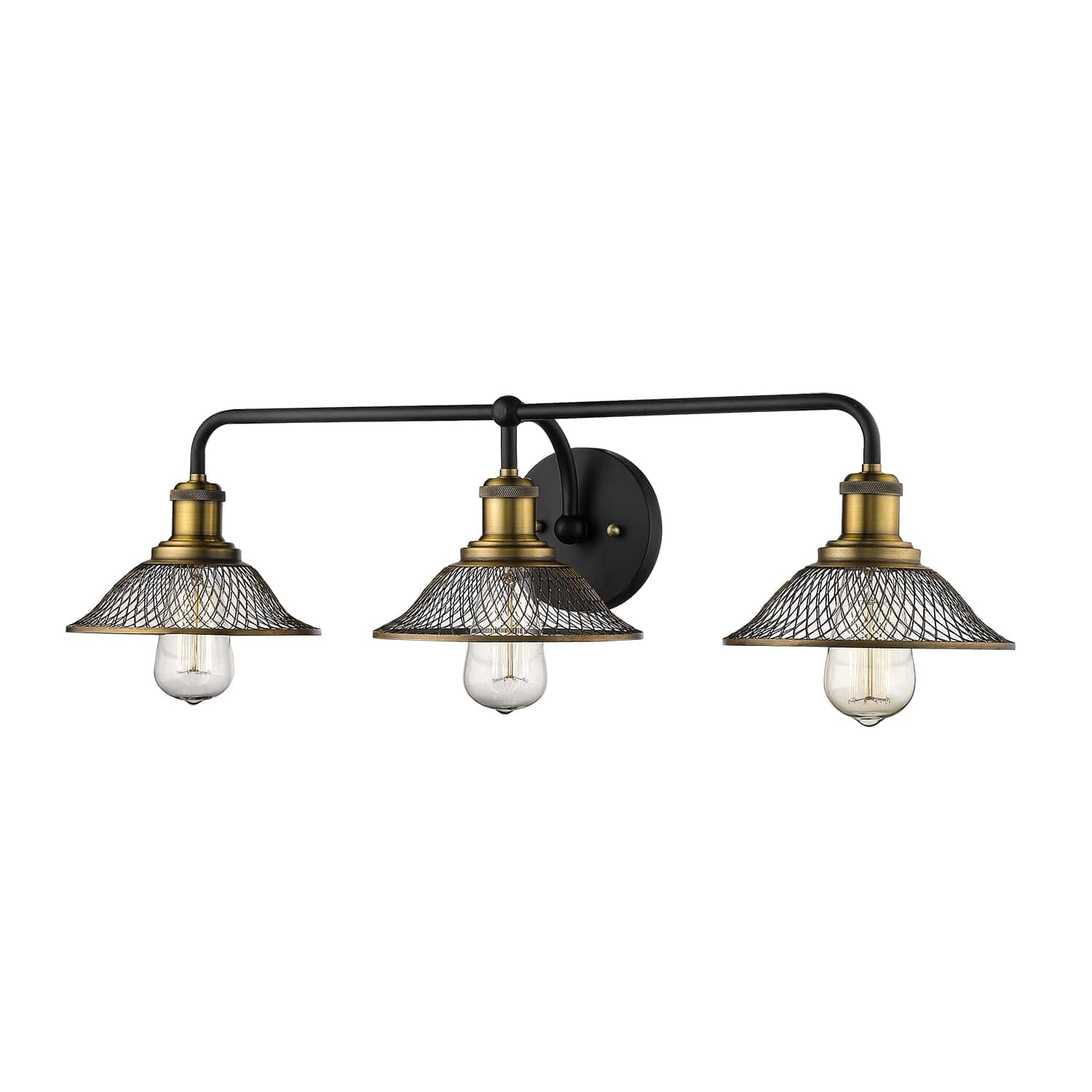 Millennium Lighting 3-Light 30" Bathroom Vanity Light in Matte Black and Heirloom Bronze