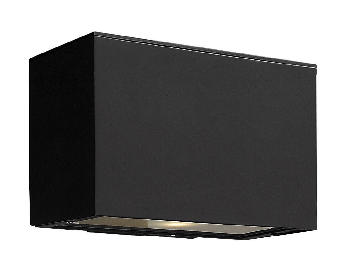 Hinkley Atlantis Dark Sky LED 1-Light Outdoor Medium Wall Light in Satin Black
