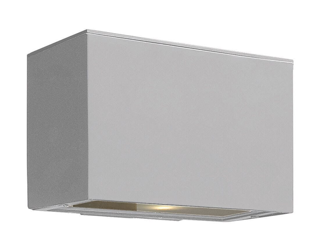 Hinkley Atlantis 1-Light LED Outdoor Medium Wall Mount in Titanium