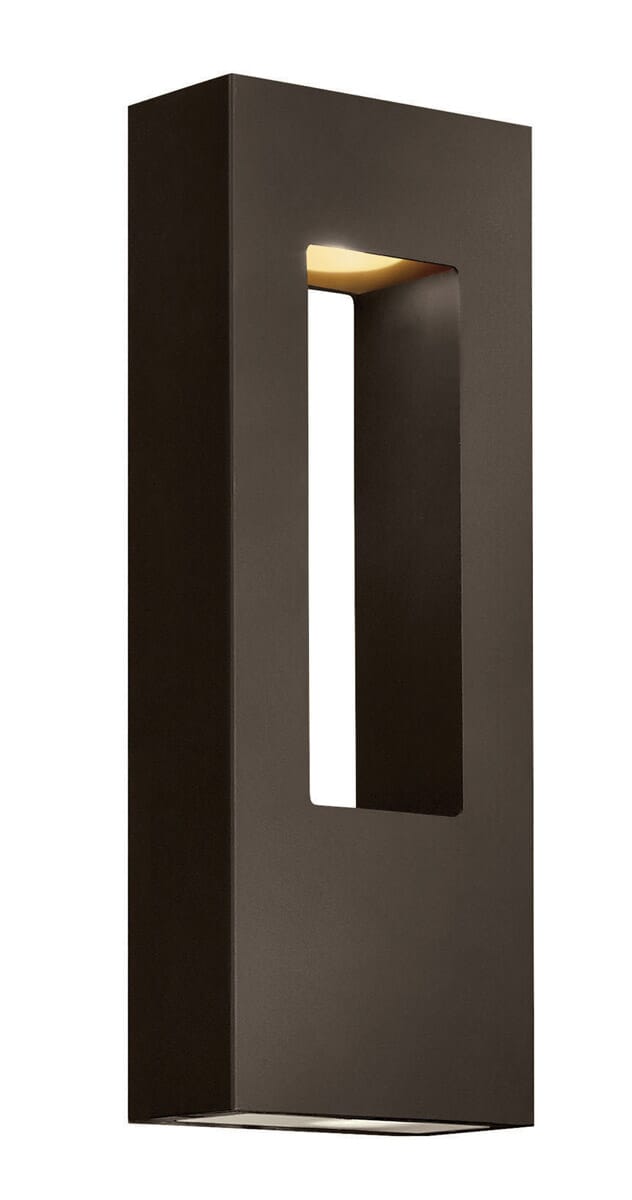 Hinkley Atlantis 1-Light LED Outdoor Medium Wall Mount in Bronze