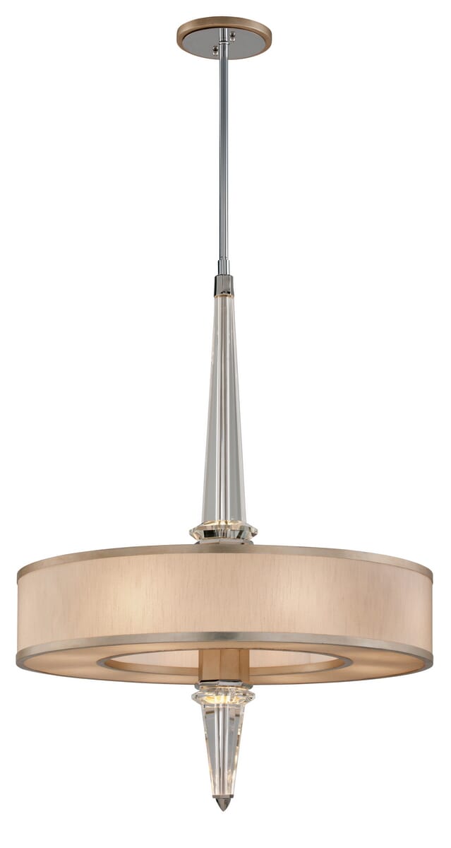 Corbett Harlow 8-Light Pendant Light in Tranquility Silver Leaf