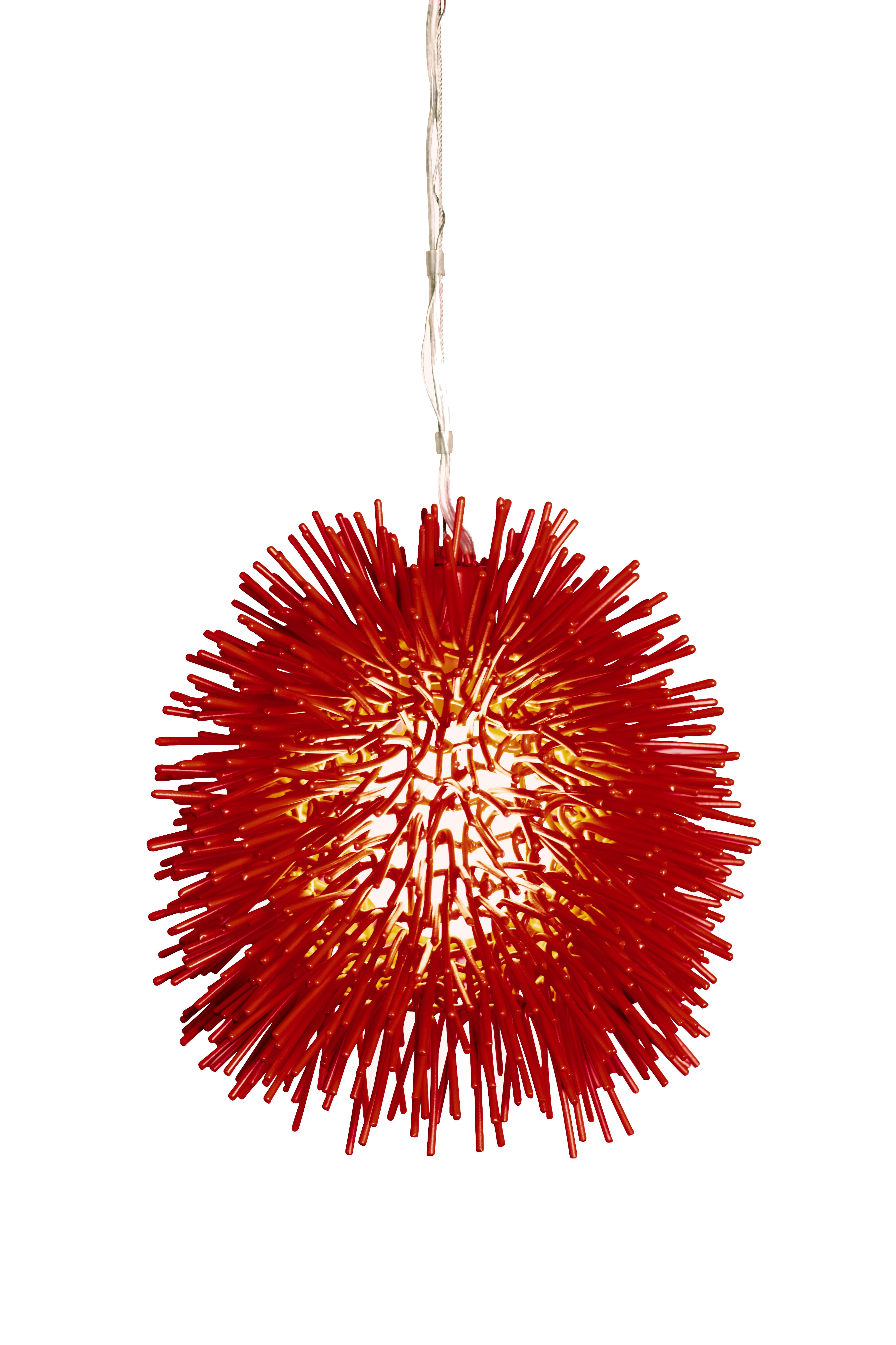 Varaluz Urchin Mini Pendant in Super Red