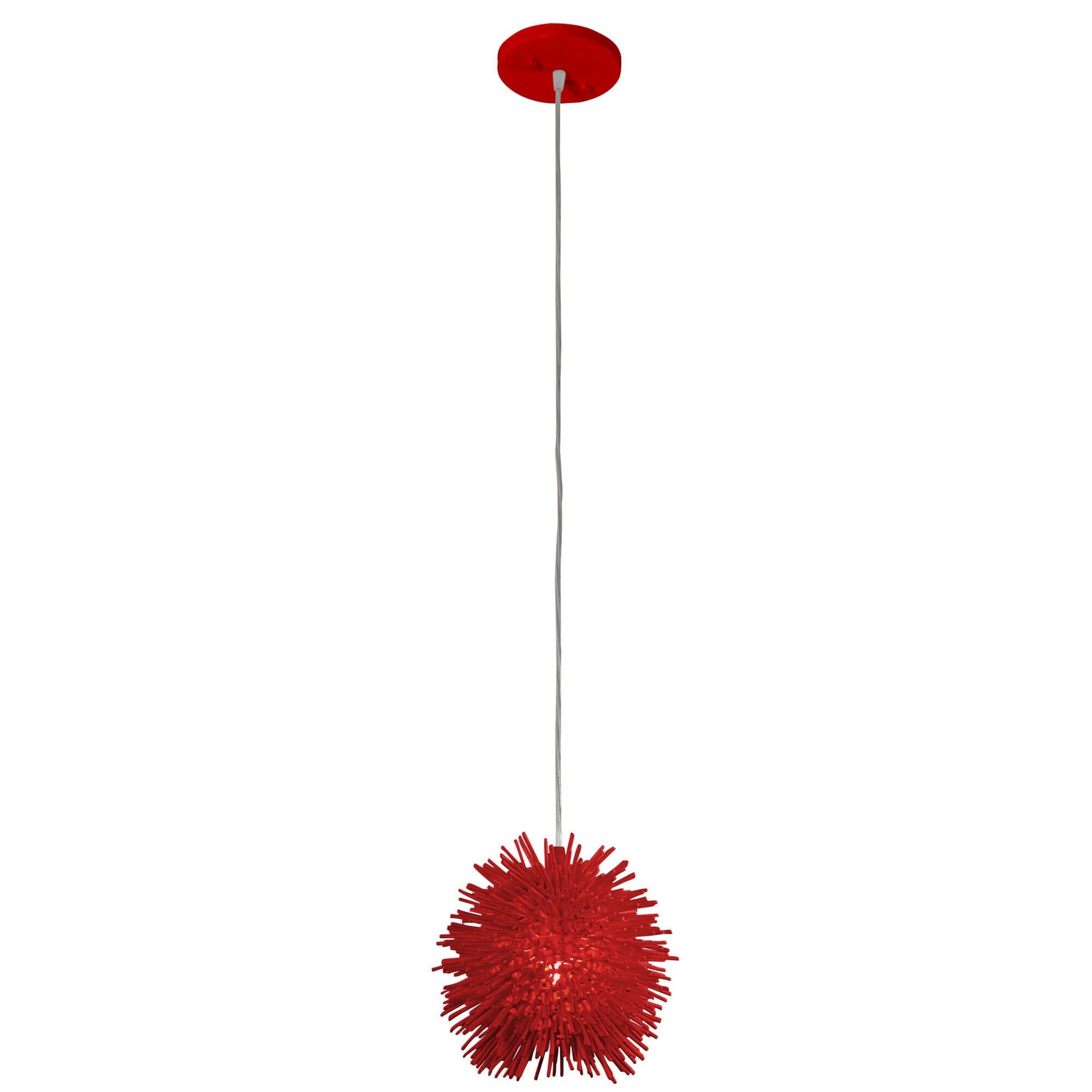 Varaluz Urchin Mini Pendant in Super Red