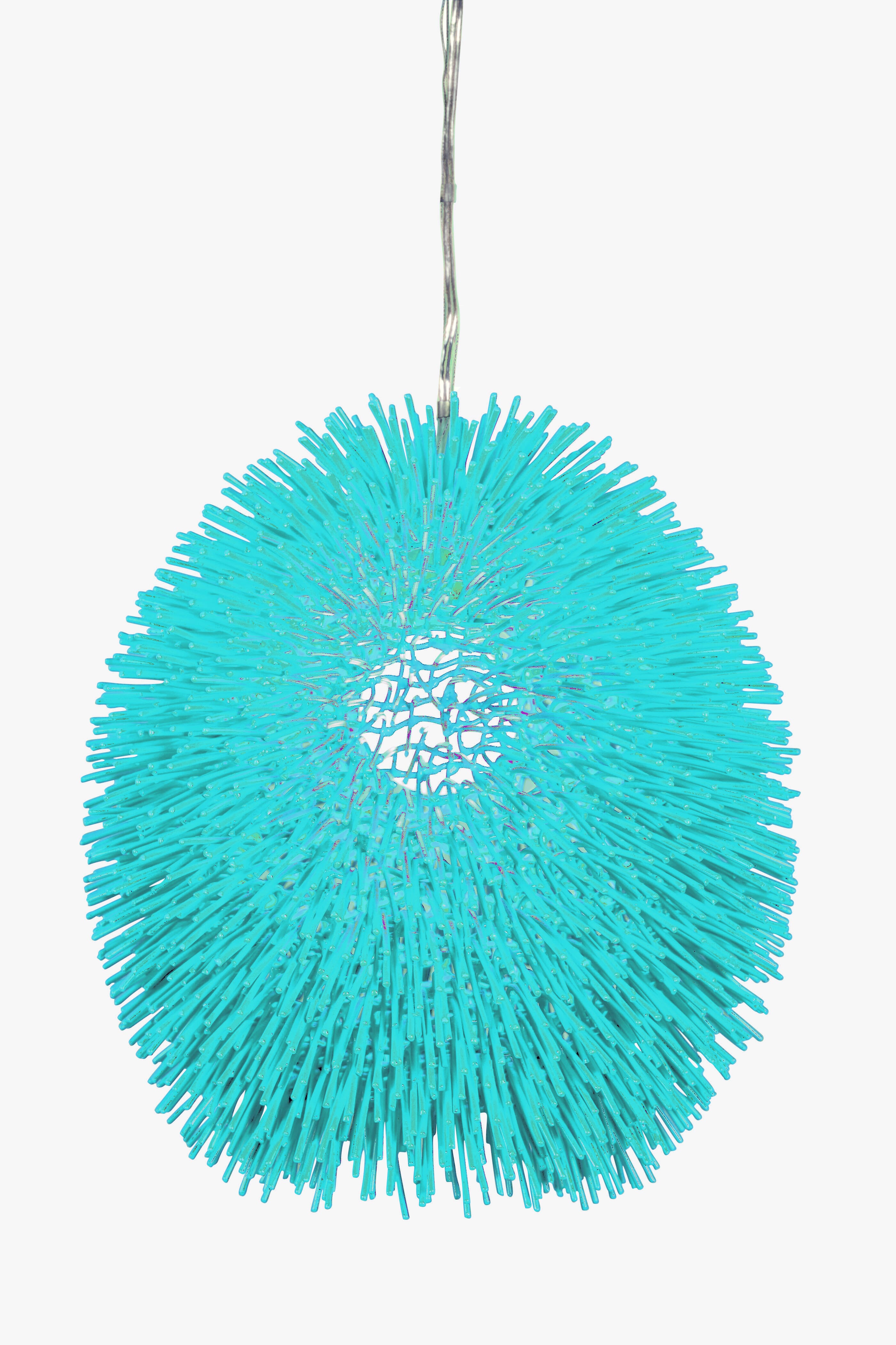 Varaluz Urchin Pendant Light in Aqua Velvet