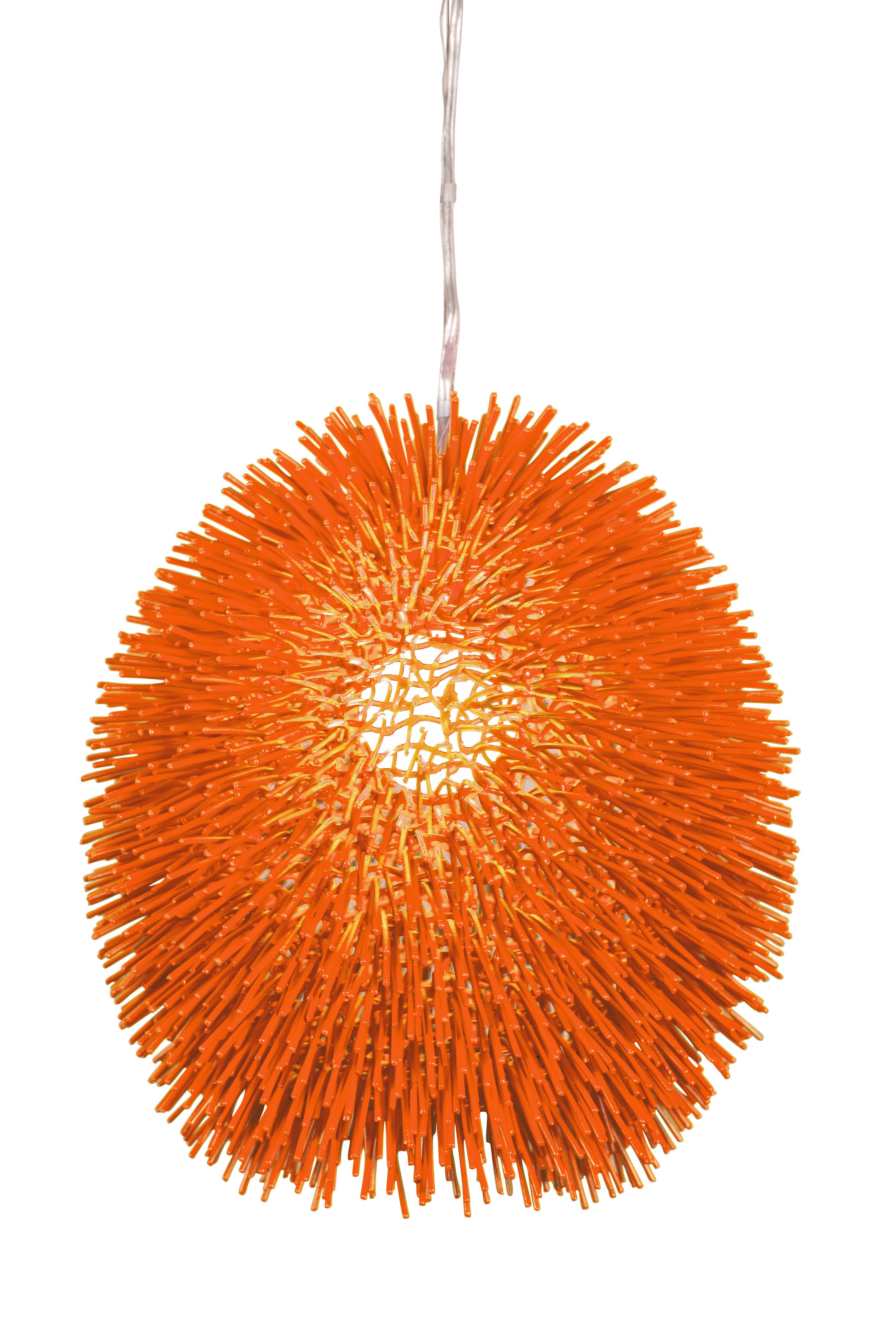 Varaluz Urchin Pendant Light in Electric Pumpkin