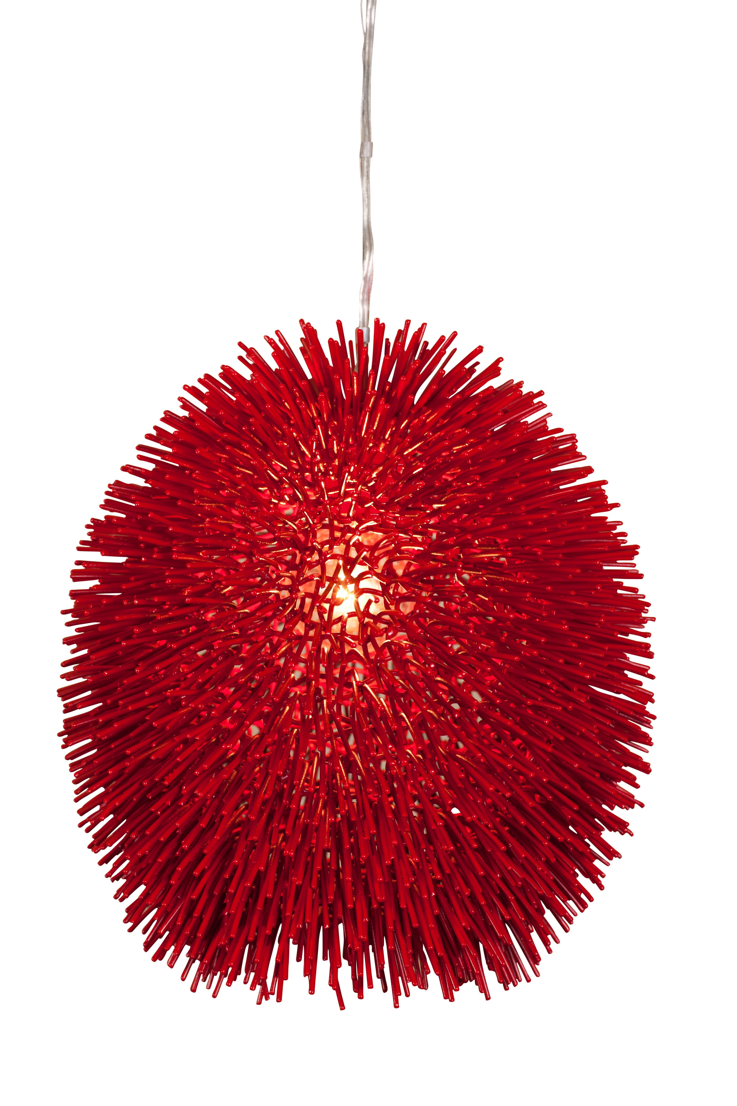 Varaluz Urchin Pendant Light in Super Red