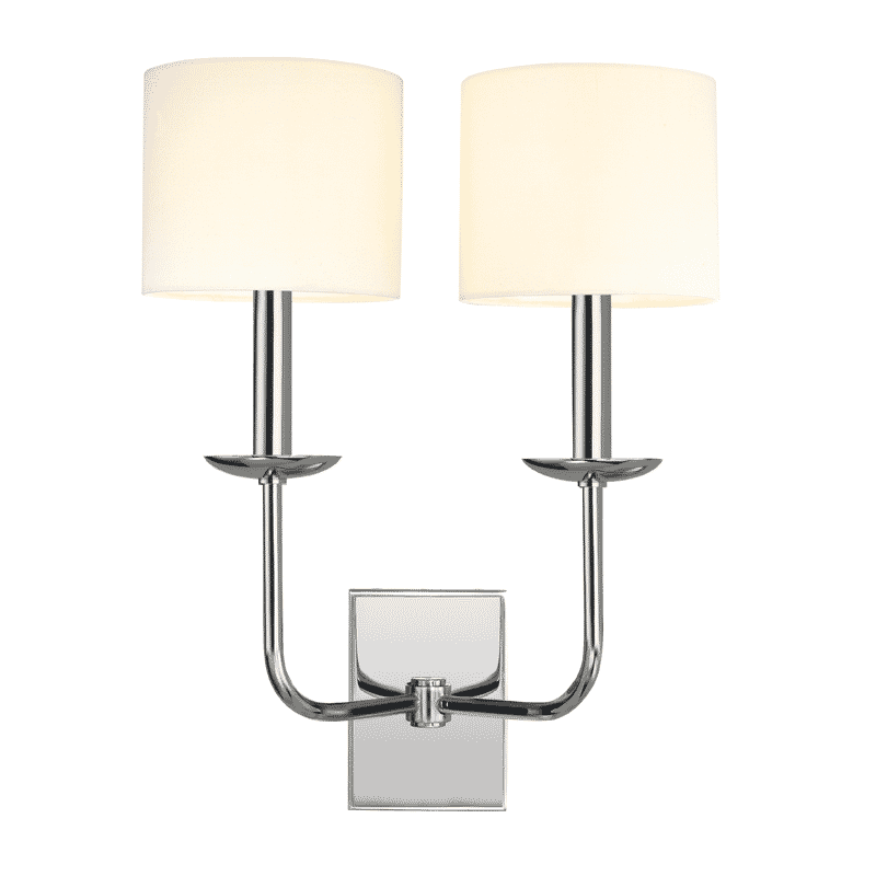 Hudson Valley Kings Point 2-Light 19" Wall Sconce in Polished Nickel