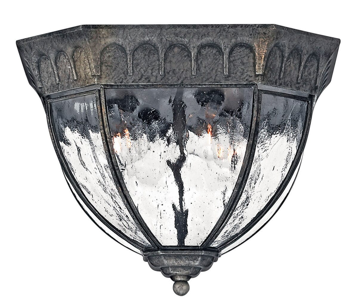 Hinkley Regal 4-Light Outdoor Ceiling Light in Black Granite