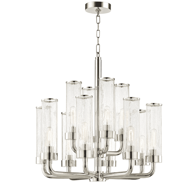 Hudson Valley Soriano 12-Light Chandelier in Polished Nickel