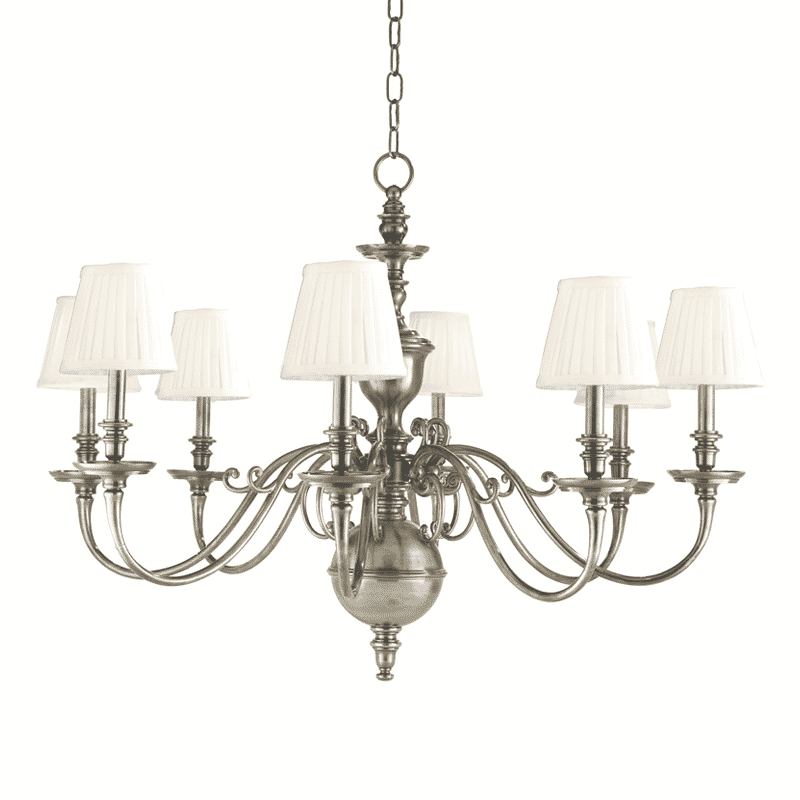 Hudson Valley Charleston 8-Light Chandelier in Historical Nickel