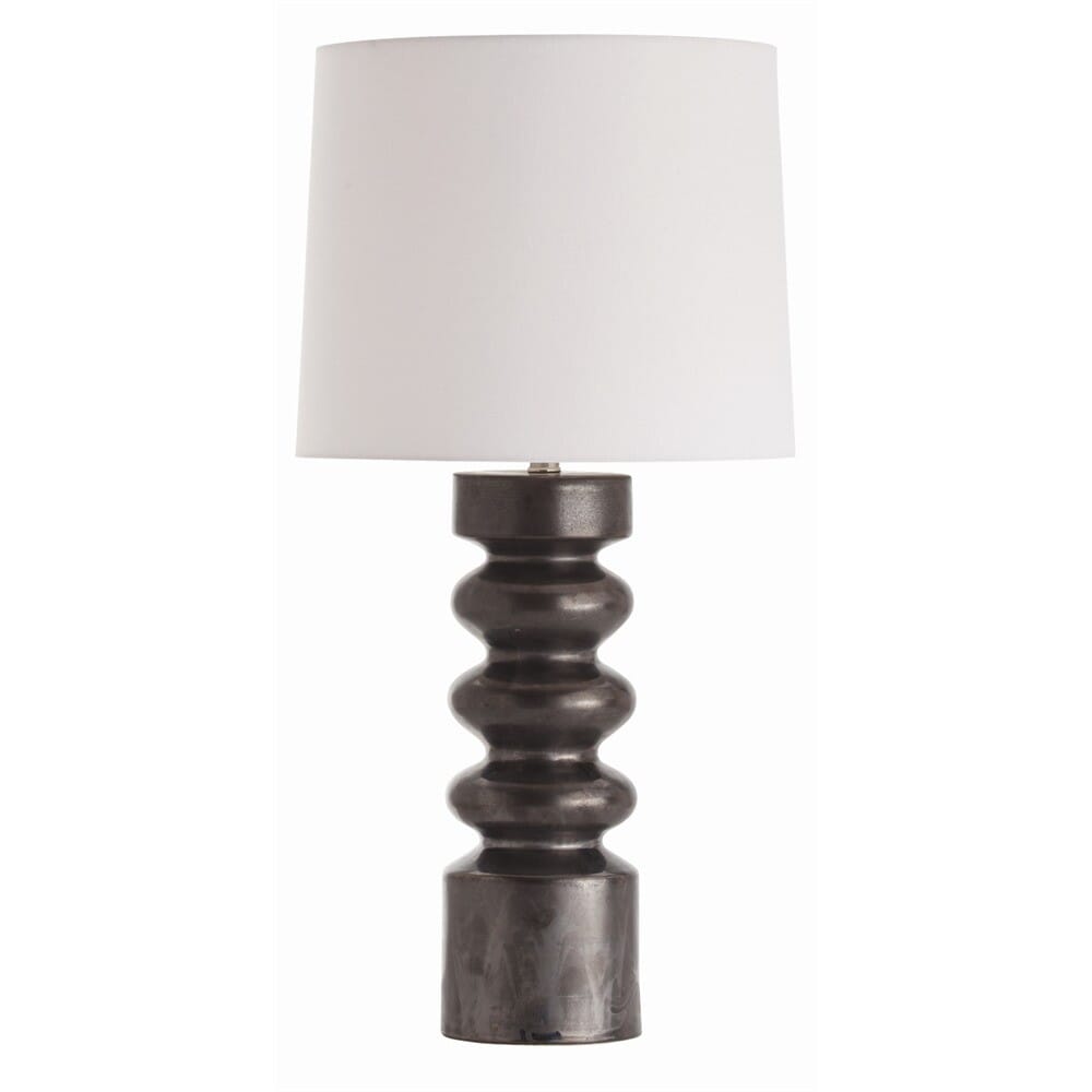 Arteriors Wheaton 30.5" Table Lamp in Metallic Gunmetal Reactive Glaze