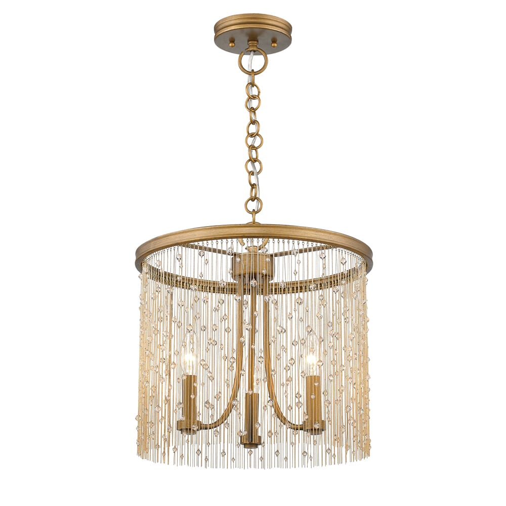 Golden Marilyn 3-Light 15" Pendant Light in Peruvian Gold