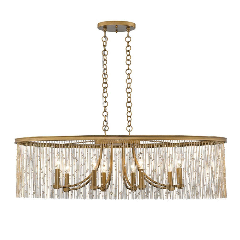 Golden Marilyn 8-Light 12" Pendant Light in Peruvian Gold