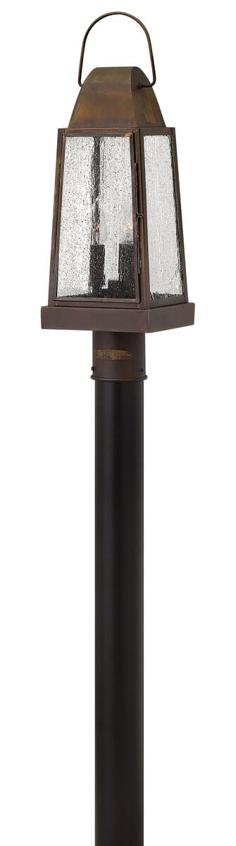 Hinkley Sedgwick 3-Light Outdoor Post Top Pier Mount in Sienna