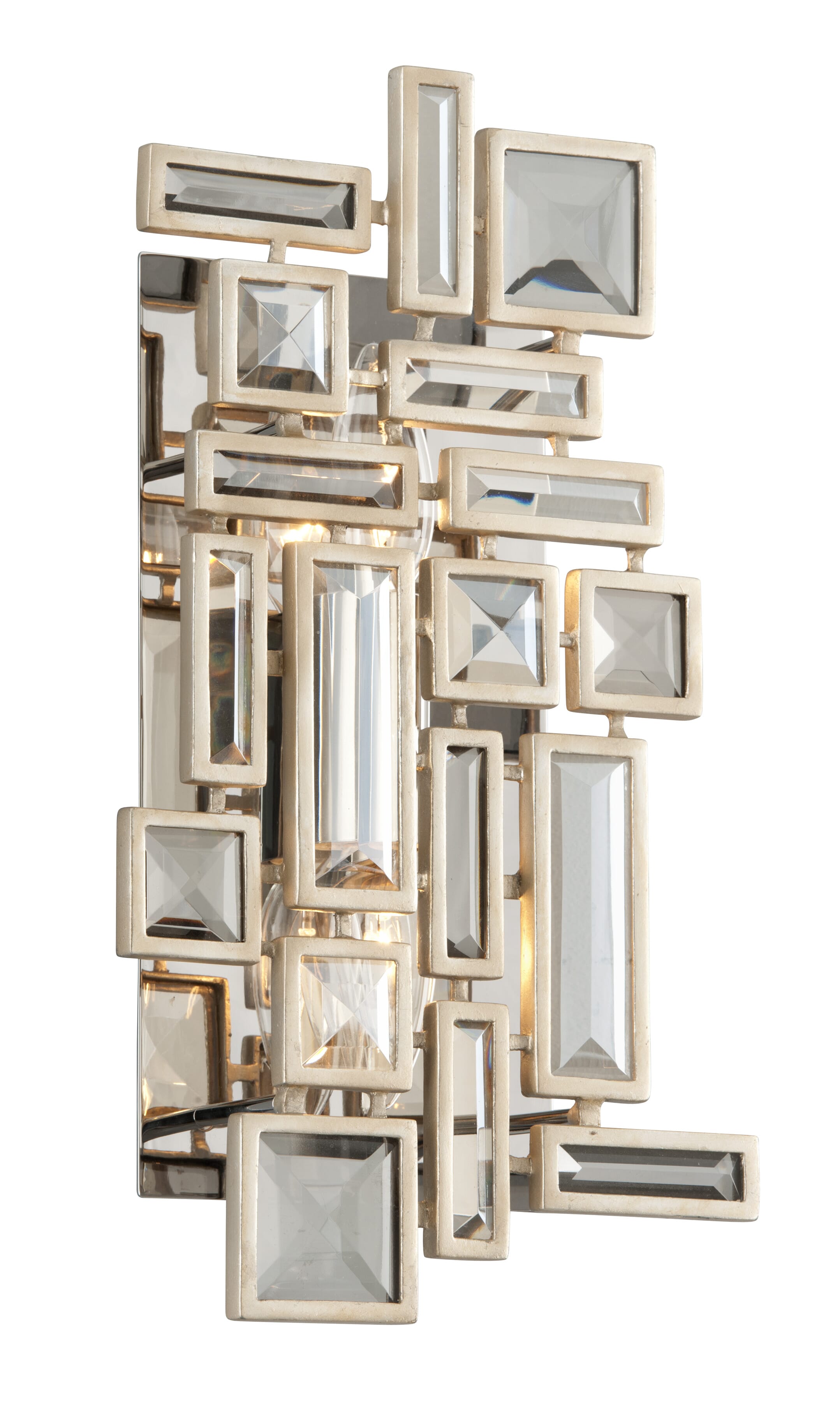 Corbett Method 2-Light Wall Sconce in Tranquility Silver Leaf