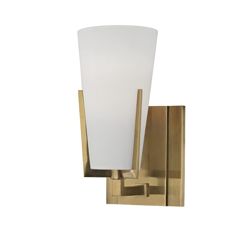 Hudson Valley Upton Wall Sconce in Aged Brass