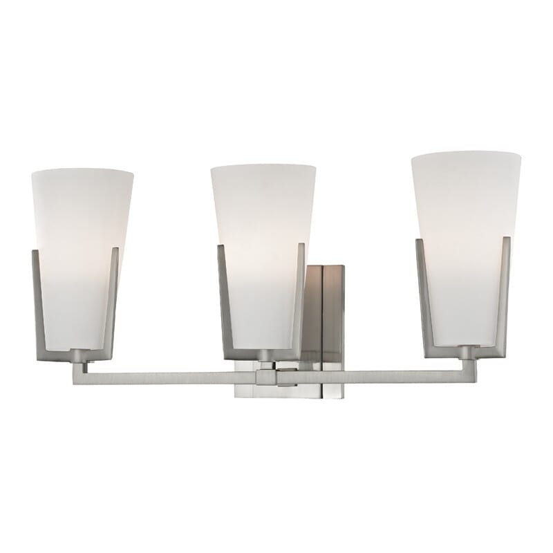 Hudson Valley Upton 3-Light 19" Bathroom Vanity Light in Satin Nickel