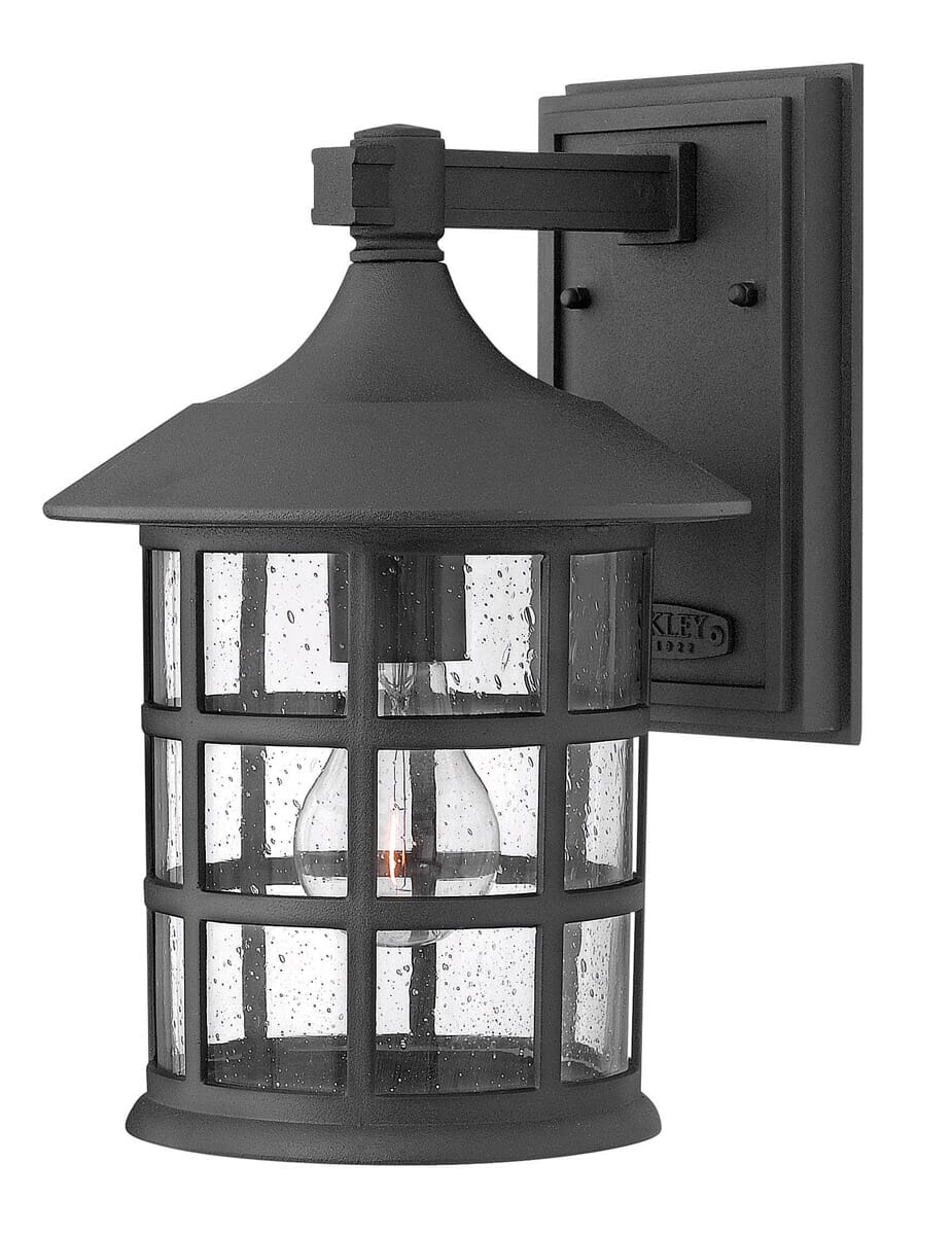 Hinkley Freeport Outdoor 12" Medium Wall Lantern in Black