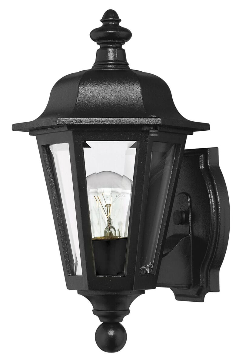 Hinkley Manor House 1-Light Outdoor Mini Wall Mount in Black