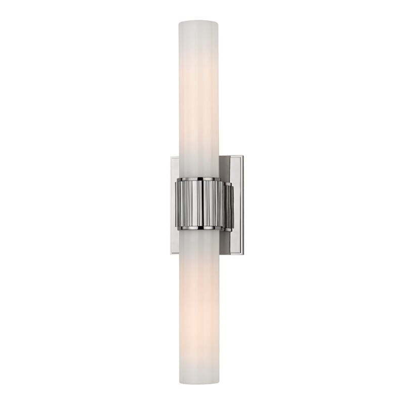 Hudson Valley Fulton 2-Light 5" Bathroom Vanity Light in Polished Nickel