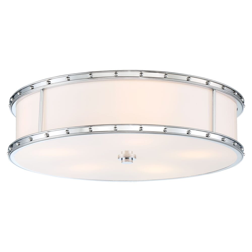 Minka Lavery LED Etched Glass Ceiling Light in Chrome