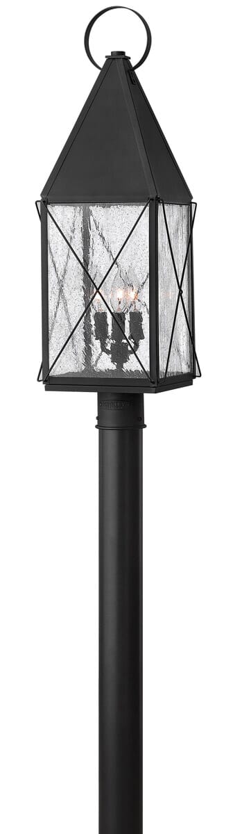 Hinkley York 3-Light Outdoor Post Top Pier Mount in Black