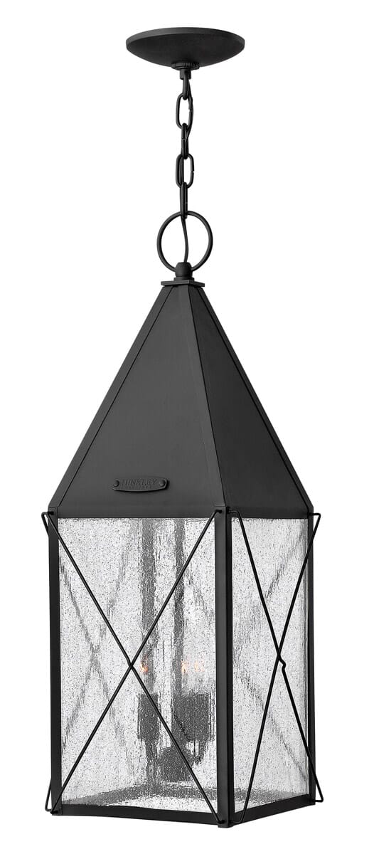 Hinkley York 3-Light Outdoor Hanging Light in Black