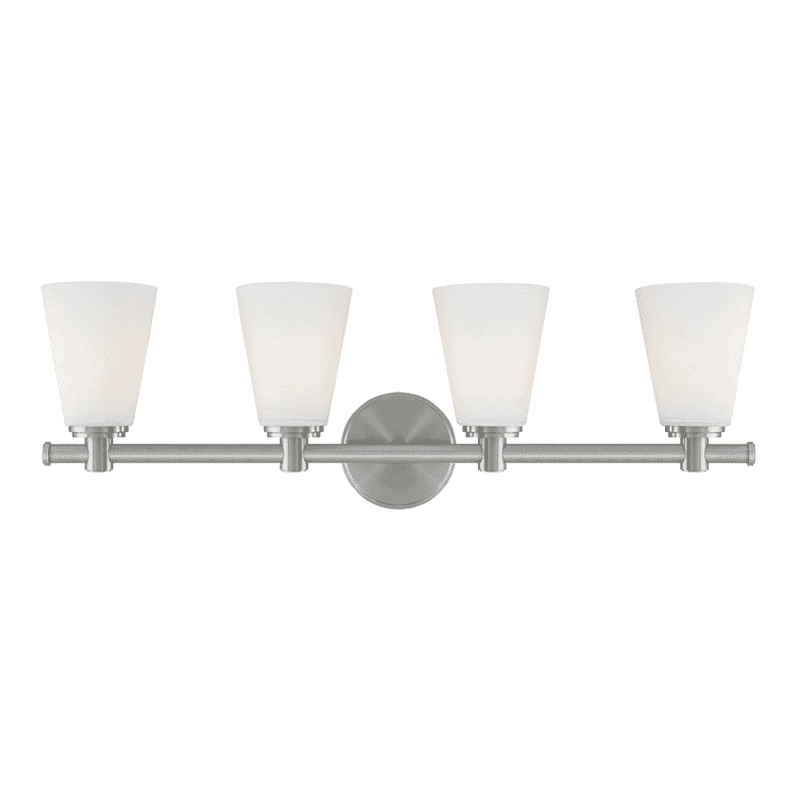 Hudson Valley Garland 4-Light 28" Bathroom Vanity Light in Satin Nickel