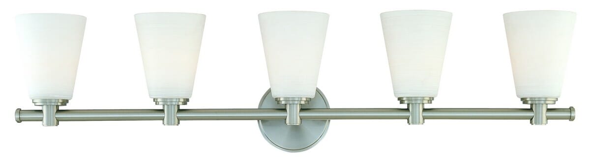 Hudson Valley Garland 5-Light 36" Bathroom Vanity Light in Satin Nickel