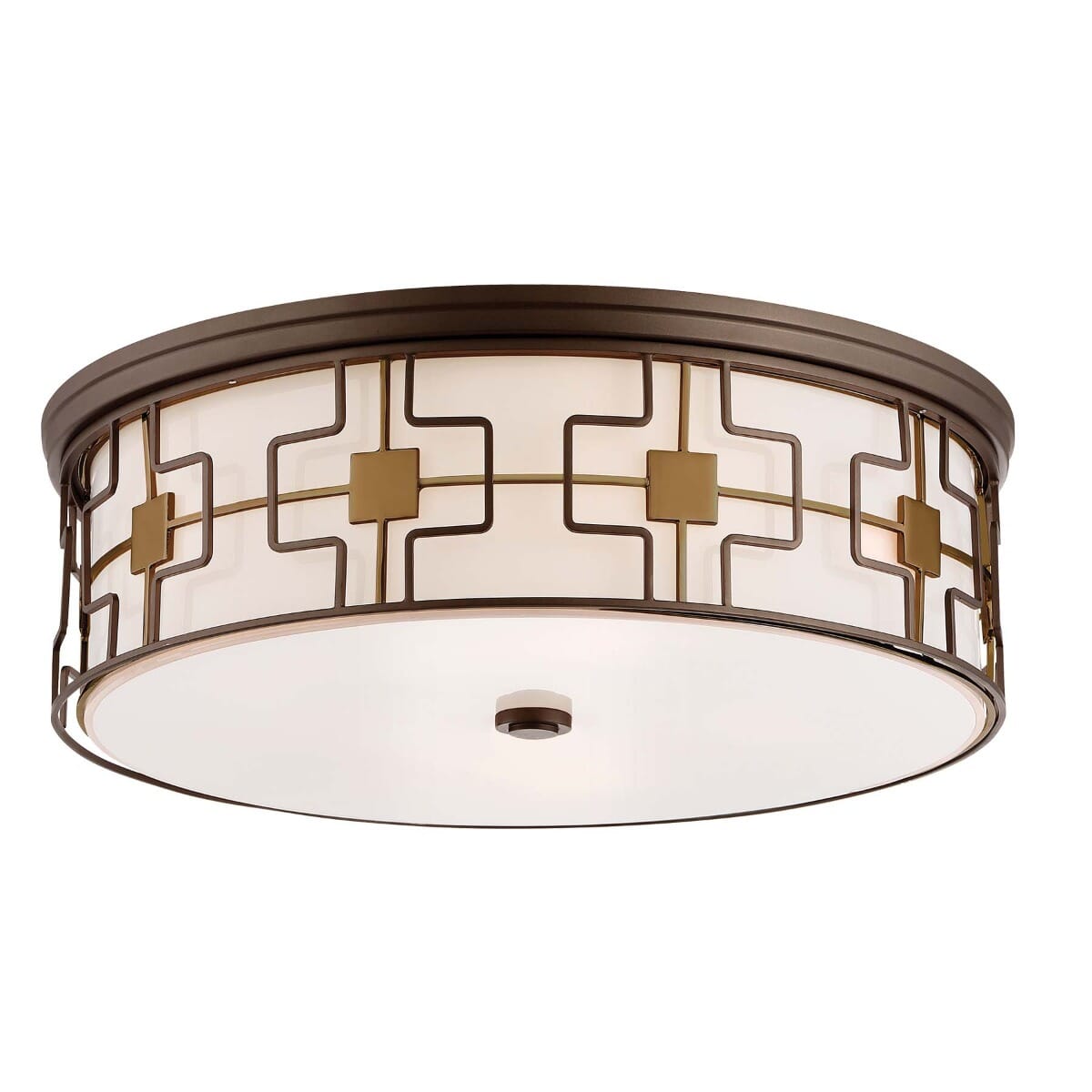 Minka Lavery Midcentury LED Ceiling Light in Dark Brushed Bronze