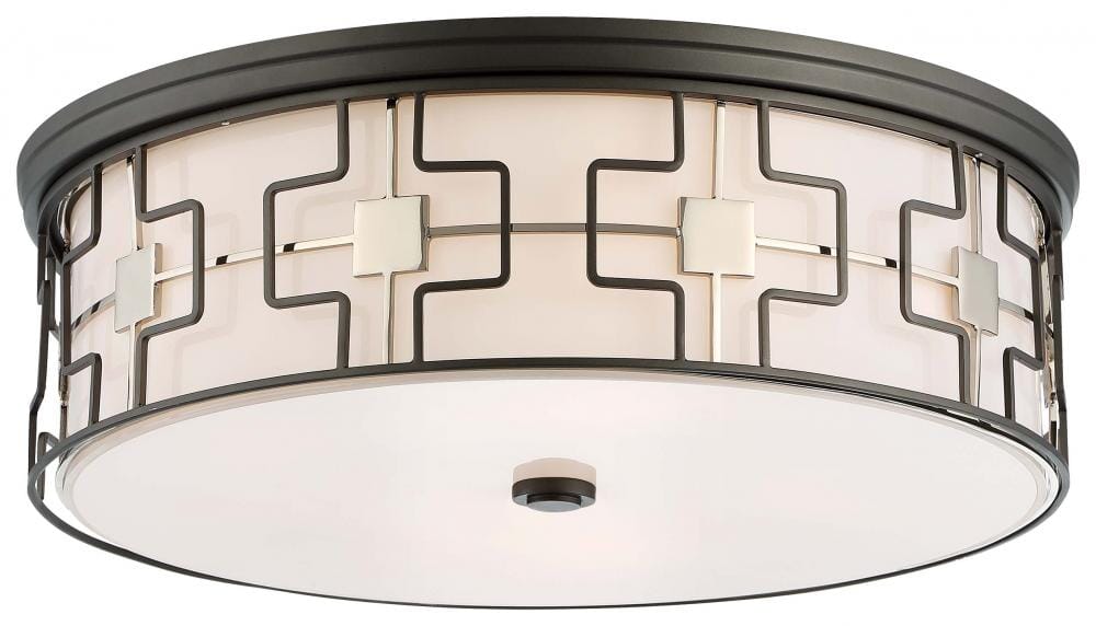 Minka Lavery Midcentury 20" Ceiling Light in Dark Gray