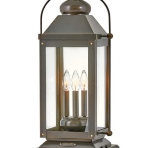 Hinkley Anchorage Large LED Pier Mount Lantern in Light Oiled Bronze