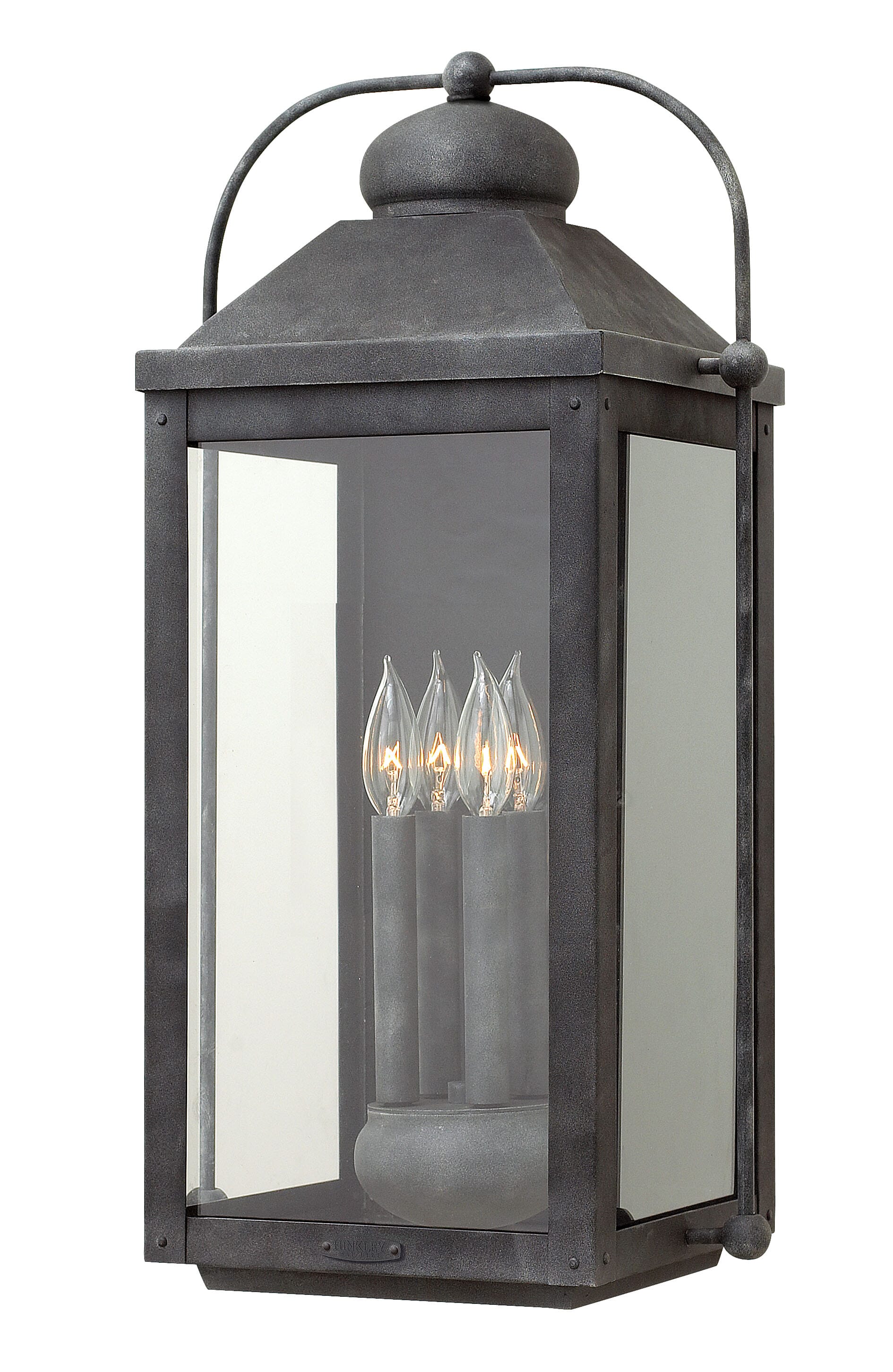 Hinkley Anchorage 4-Light Outdoor Extra Large Wall Sconce in Aged Zinc