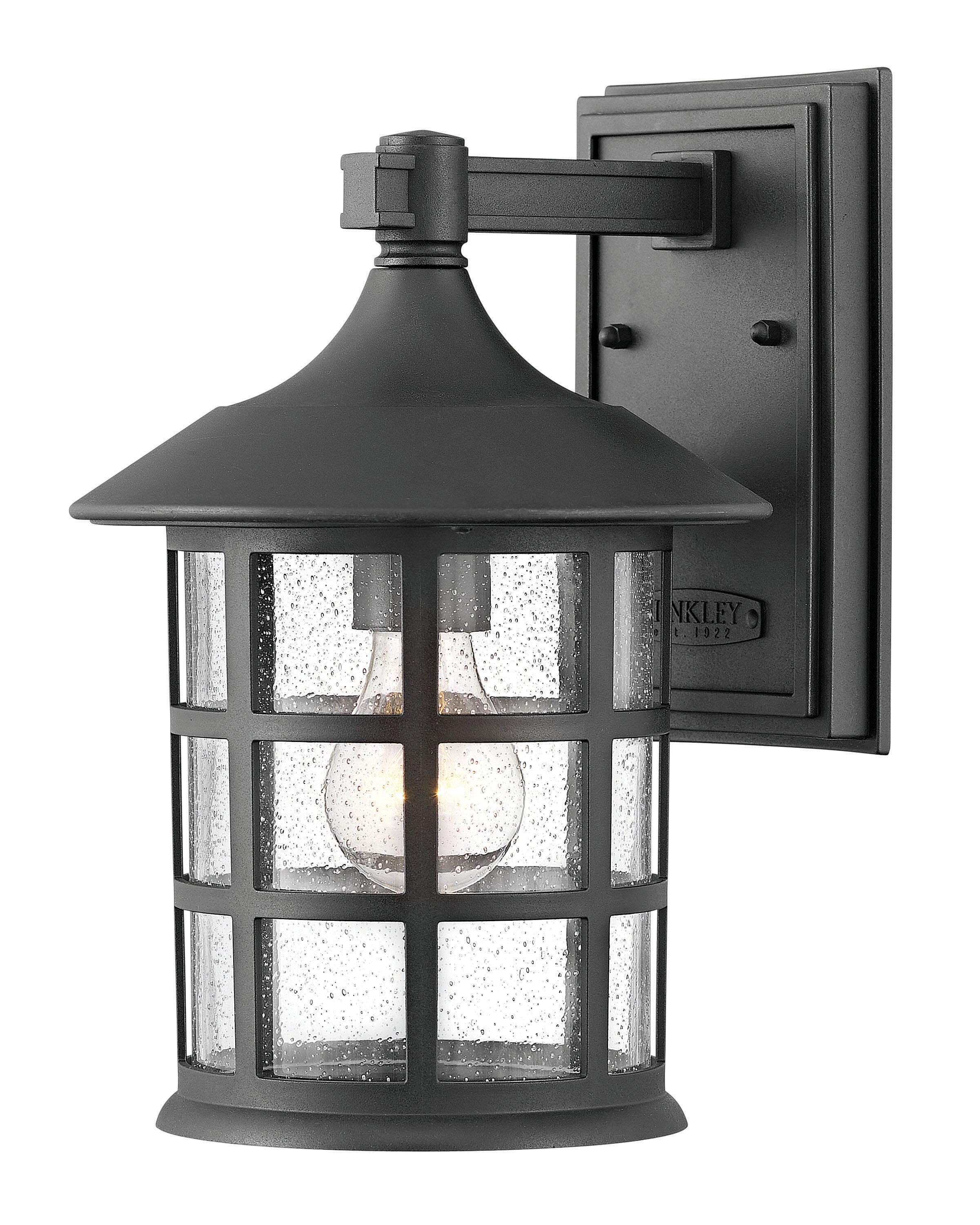 Hinkley Freeport 12" Outdoor Wall Light in Textured Black