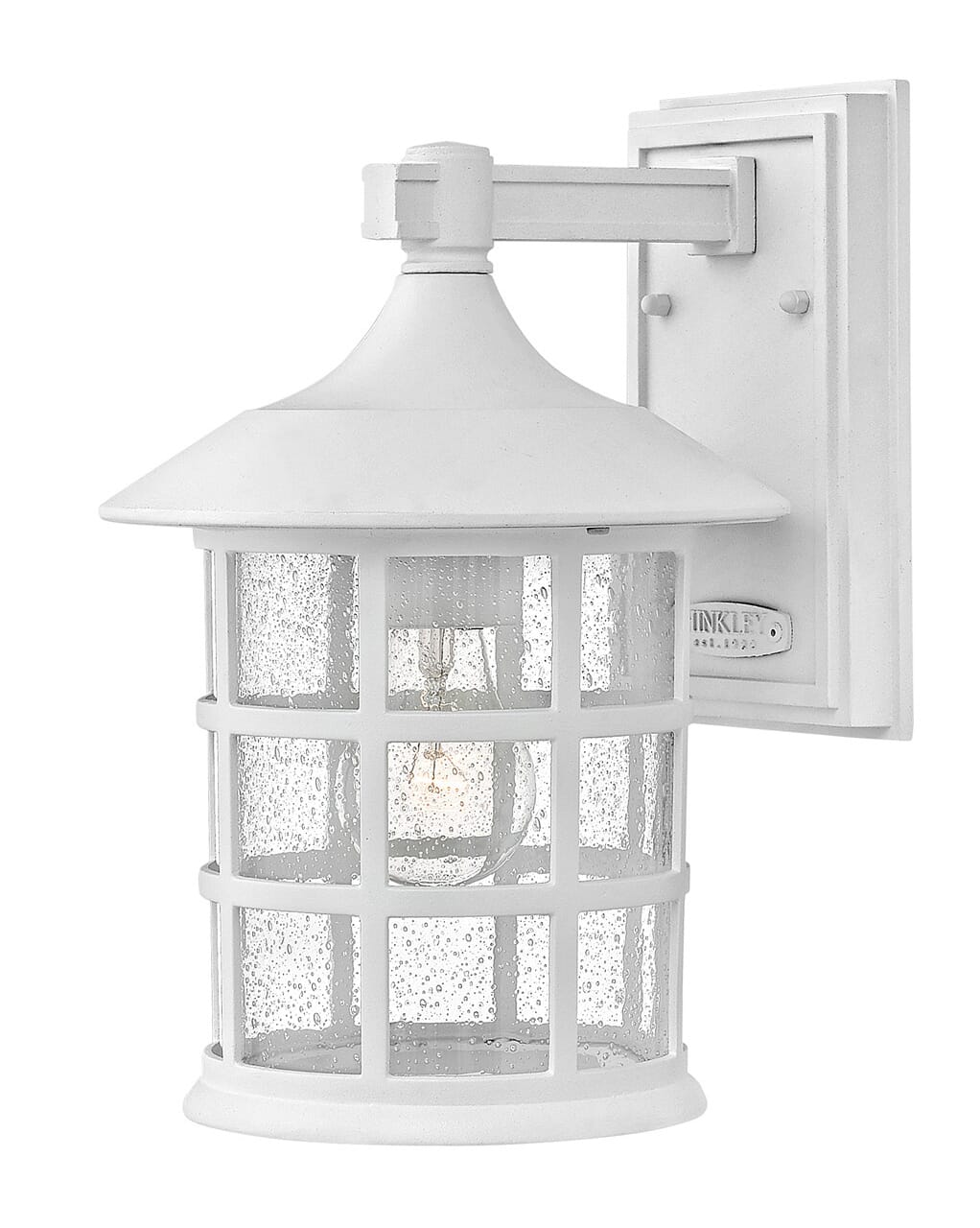 Hinkley Freeport 12" Outdoor Wall Light in Textured White