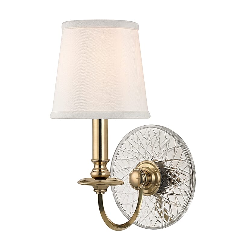 Hudson Valley Yates 14" Wall Sconce in Aged Brass