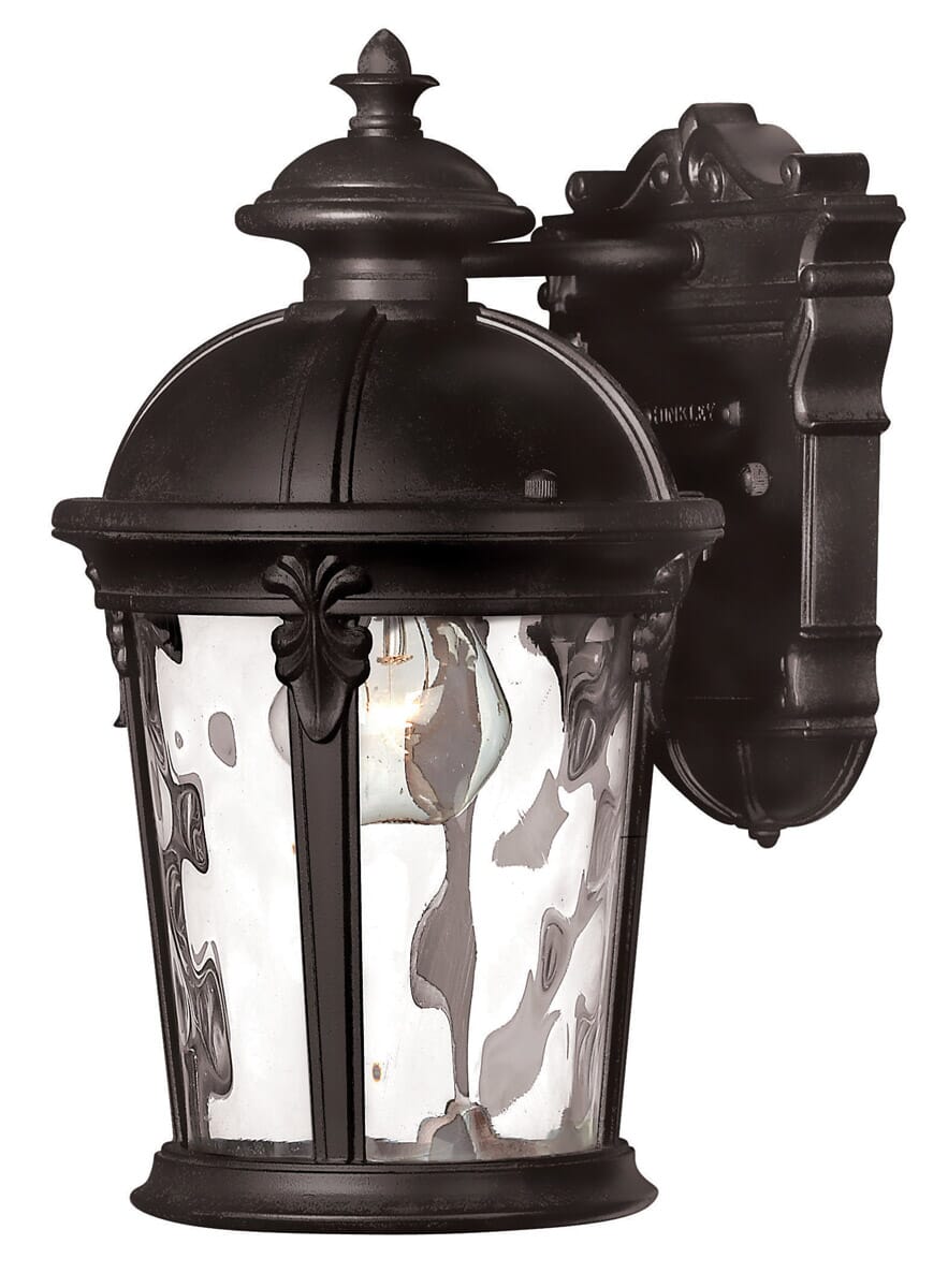 Hinkley Windsor 1-Light Outdoor Small Wall Mount in Black