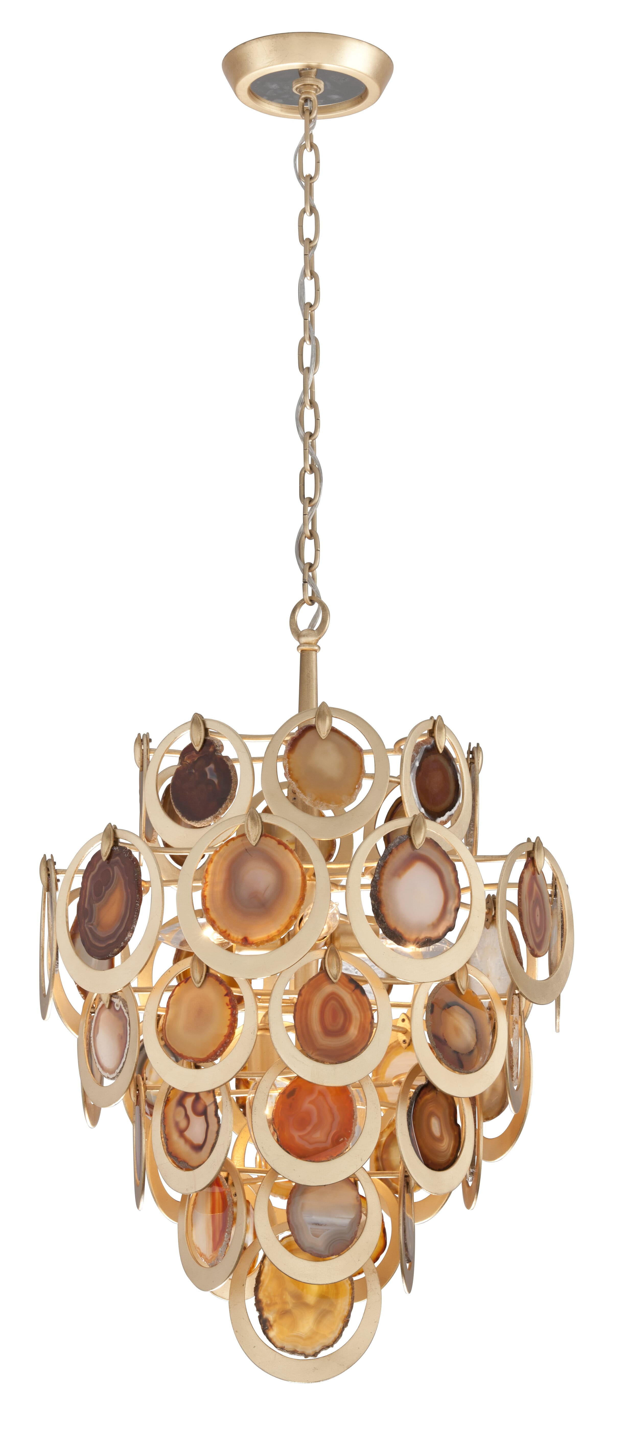 Corbett Rockstar 6-Light Pendant Light in Gold Leaf