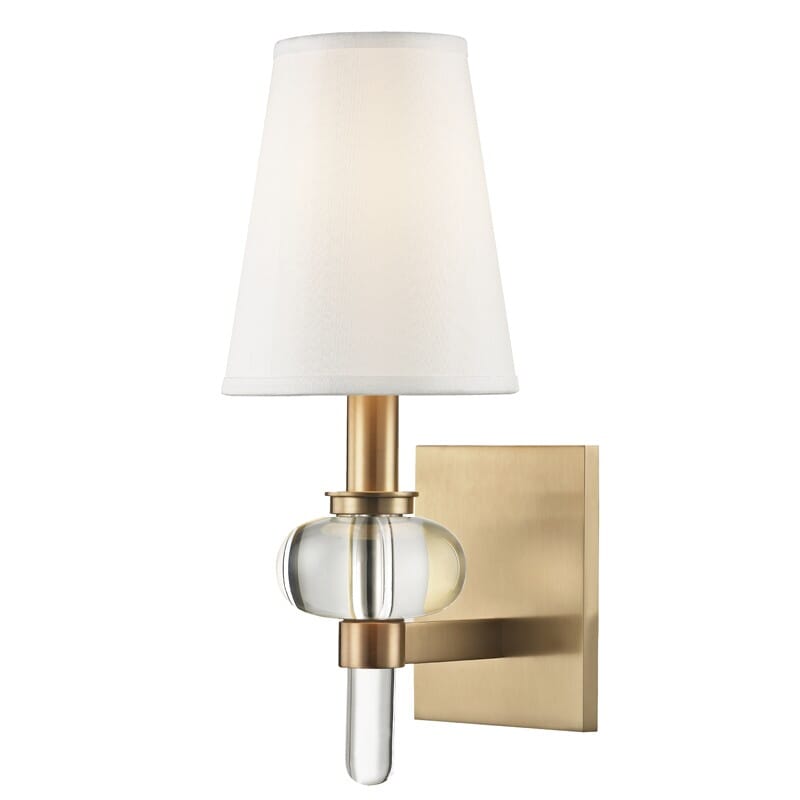 Hudson Valley Luna 14" Wall Sconce in Aged Brass