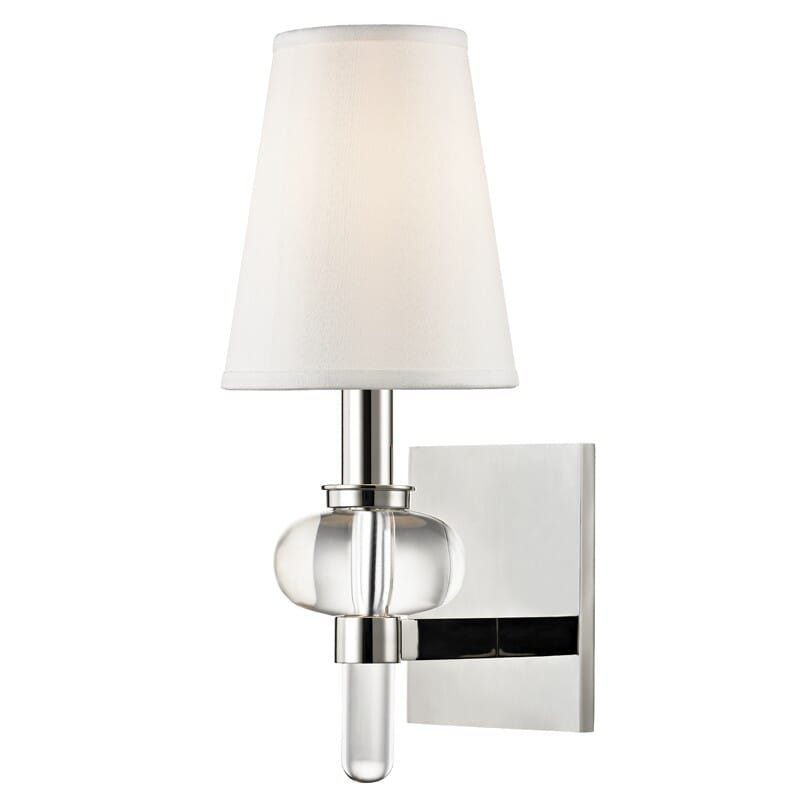 Hudson Valley Luna 14" Wall Sconce in Polished Nickel