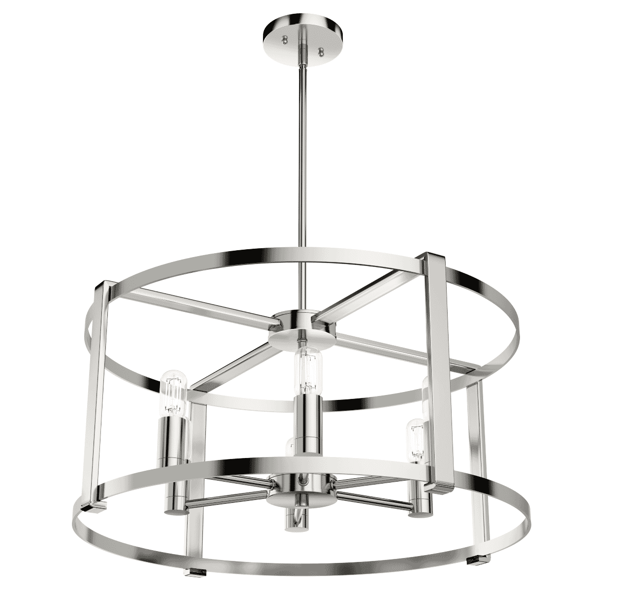 Hunter Astwood 6-Light Chandelier in Polished Nickel