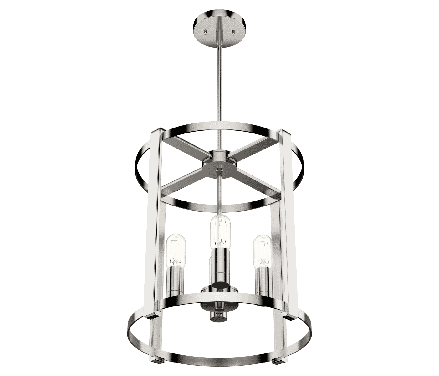 Hunter Astwood 4-Light Chandelier in Polished Nickel