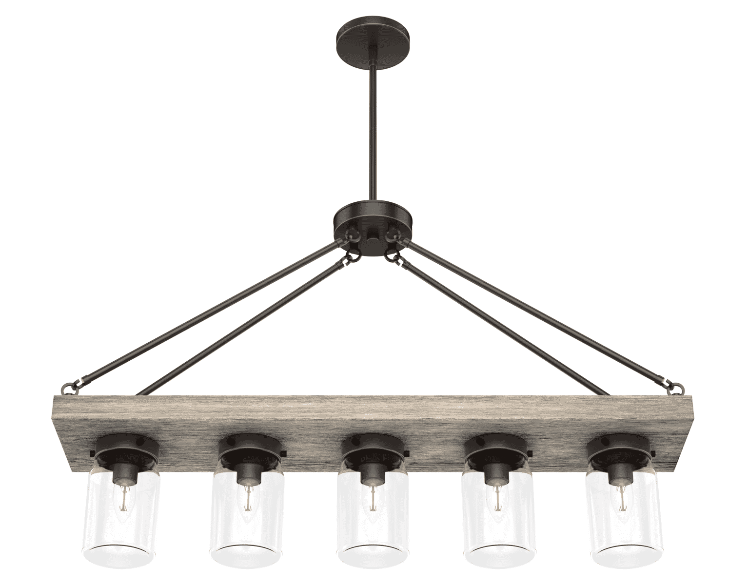 Hunter Devon Park 5-Light Chandelier in Onyx Bengal